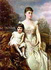 Edward Hughes Portrait of Mrs. Drury Percy Wormald and her Son painting